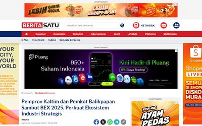 Pemprov Kaltim dan Pemkot Balikpapan Sambut BEX 2025, Perkuat Ekosistem Industri Strategis - Sumber : Mediakaltim.com - BeritaSatu Network